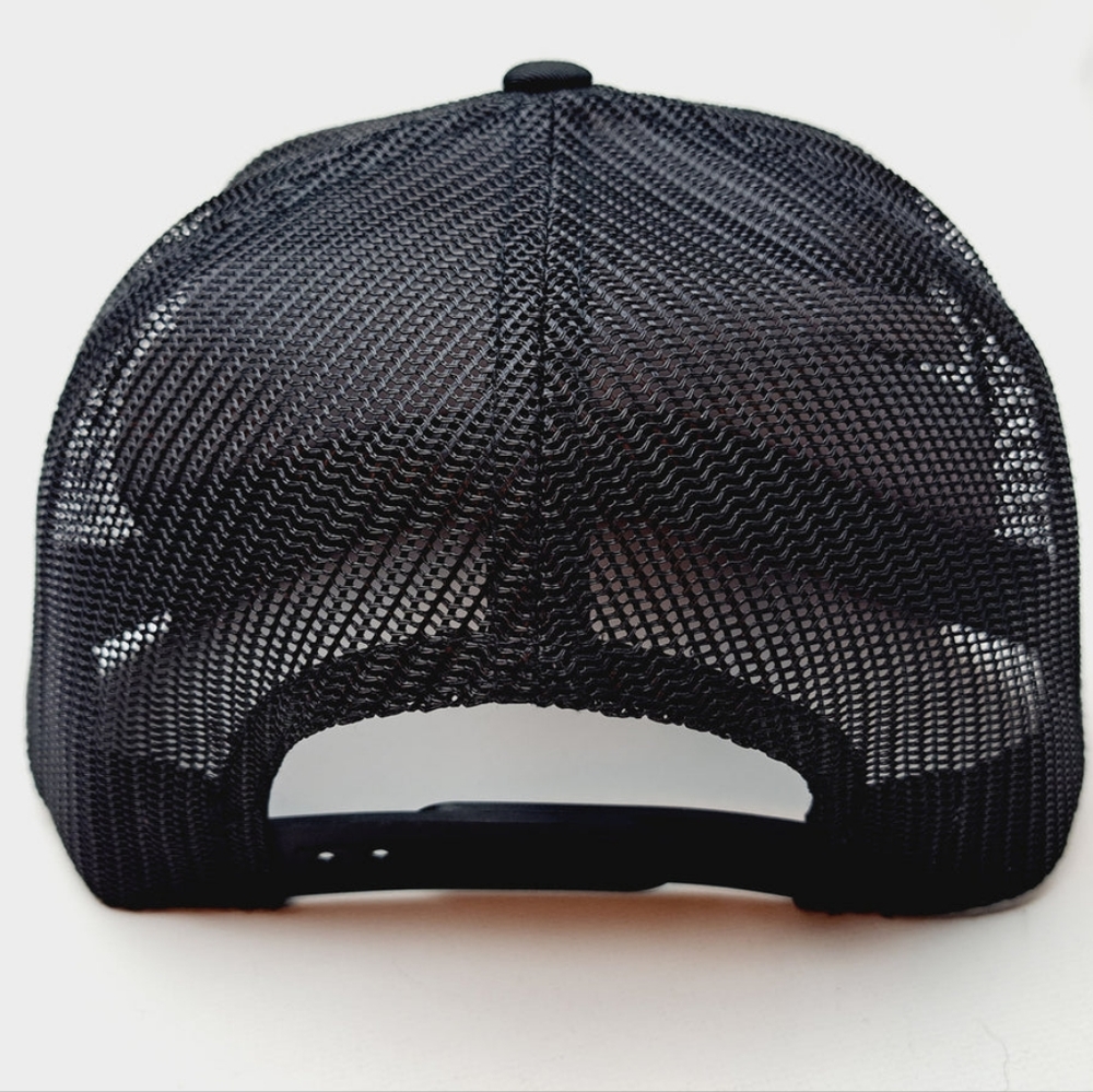 Retro Vintage Style Cowboy Cartel Flat Bill Mesh Snapback Black Cap Hat Embroide - Picture 2 of 5
